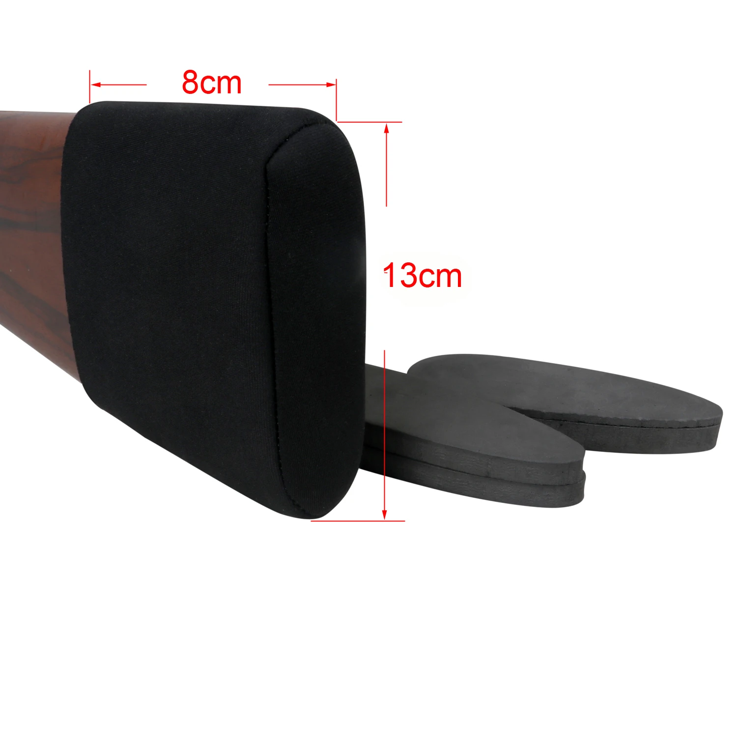 Tourbon Hunting Recoil Pad Non-slip Rifle Shotguns Buttstock Protector Adjustable Neoprene w/3Pads Adjusted Gun Accessories – Image 3