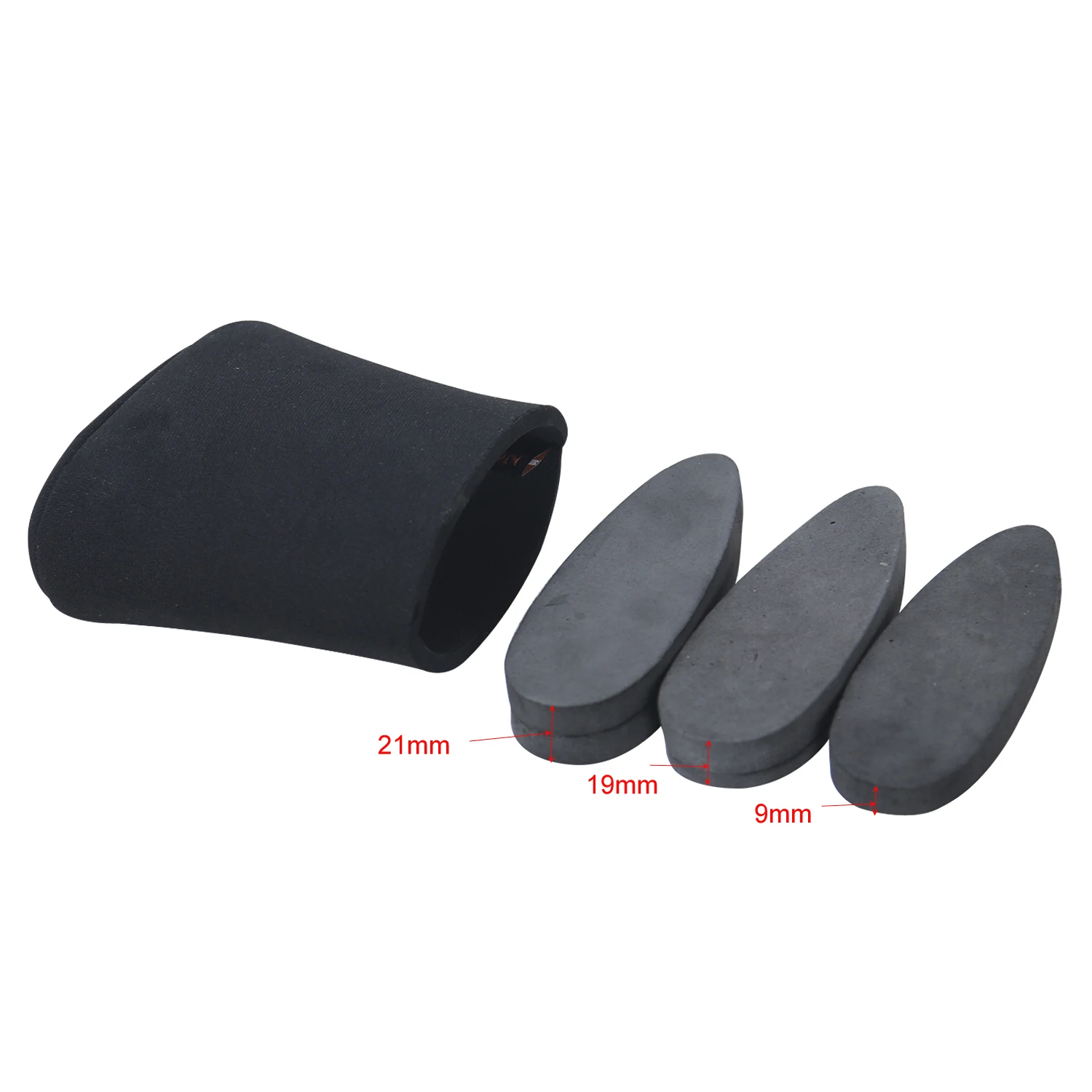 Tourbon Hunting Recoil Pad Non-slip Rifle Shotguns Buttstock Protector Adjustable Neoprene w/3Pads Adjusted Gun Accessories – Image 4