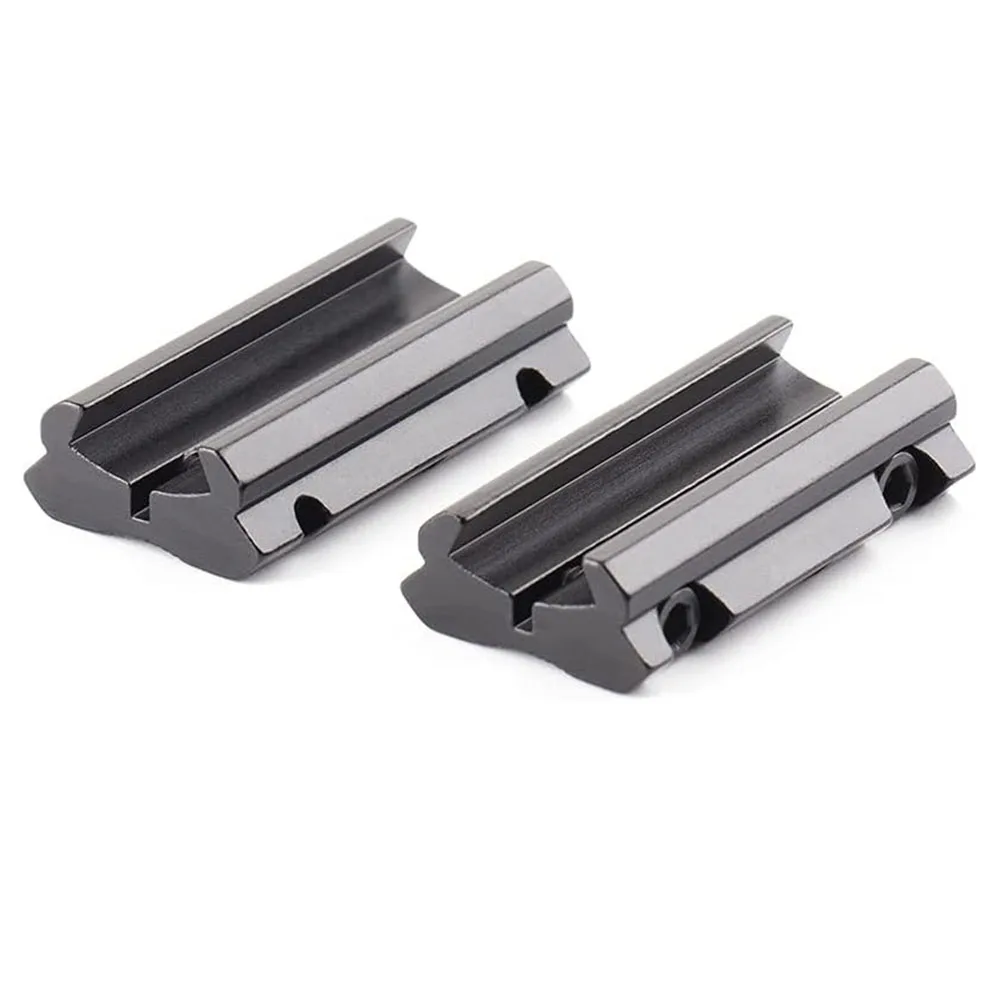2Pcs Scope Adapter Mount Base 11mm Dovetail to 20mm Picatinny Rail Mount Converter 9.5 Hunting accessorimm -10mm Dovetail – Image 2