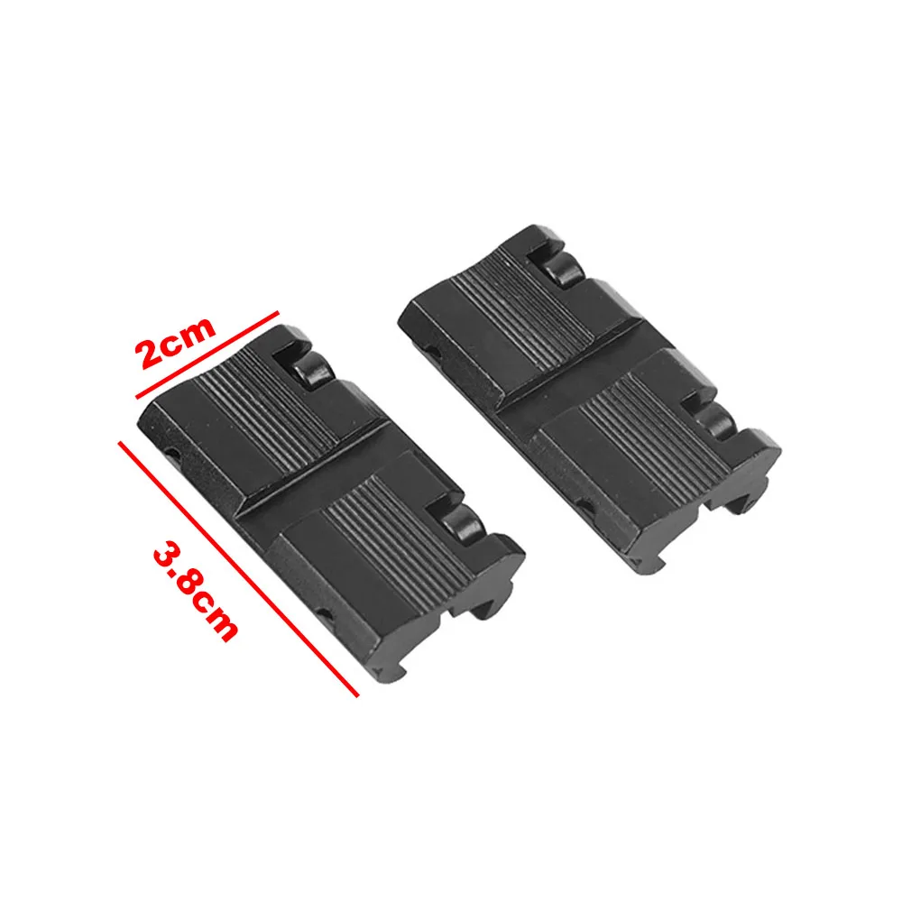 2Pcs Scope Adapter Mount Base 11mm Dovetail to 20mm Picatinny Rail Mount Converter 9.5 Hunting accessorimm -10mm Dovetail – Image 4
