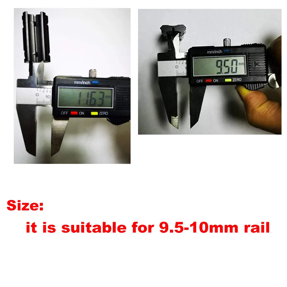 2Pcs Scope Adapter Mount Base 11mm Dovetail to 20mm Picatinny Rail Mount Converter 9.5 Hunting accessorimm -10mm Dovetail – Image 3